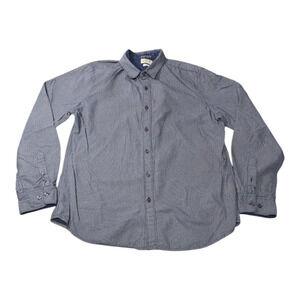 Cactus Man - Button Up Shirt - Size XL - Blue w/Black Dots - Preowned